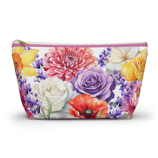 Beautiful Floral Pouch w T-bottom
