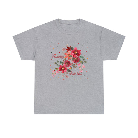 Sweetly Blessed Floral Unisex Heavy Cotton Tee