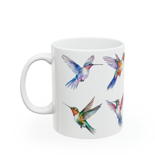 Hummingbird Ceramic white Mug 11oz